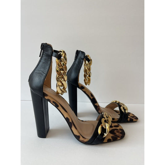 Animal print /High heel sandals for women /Size Us 6.5