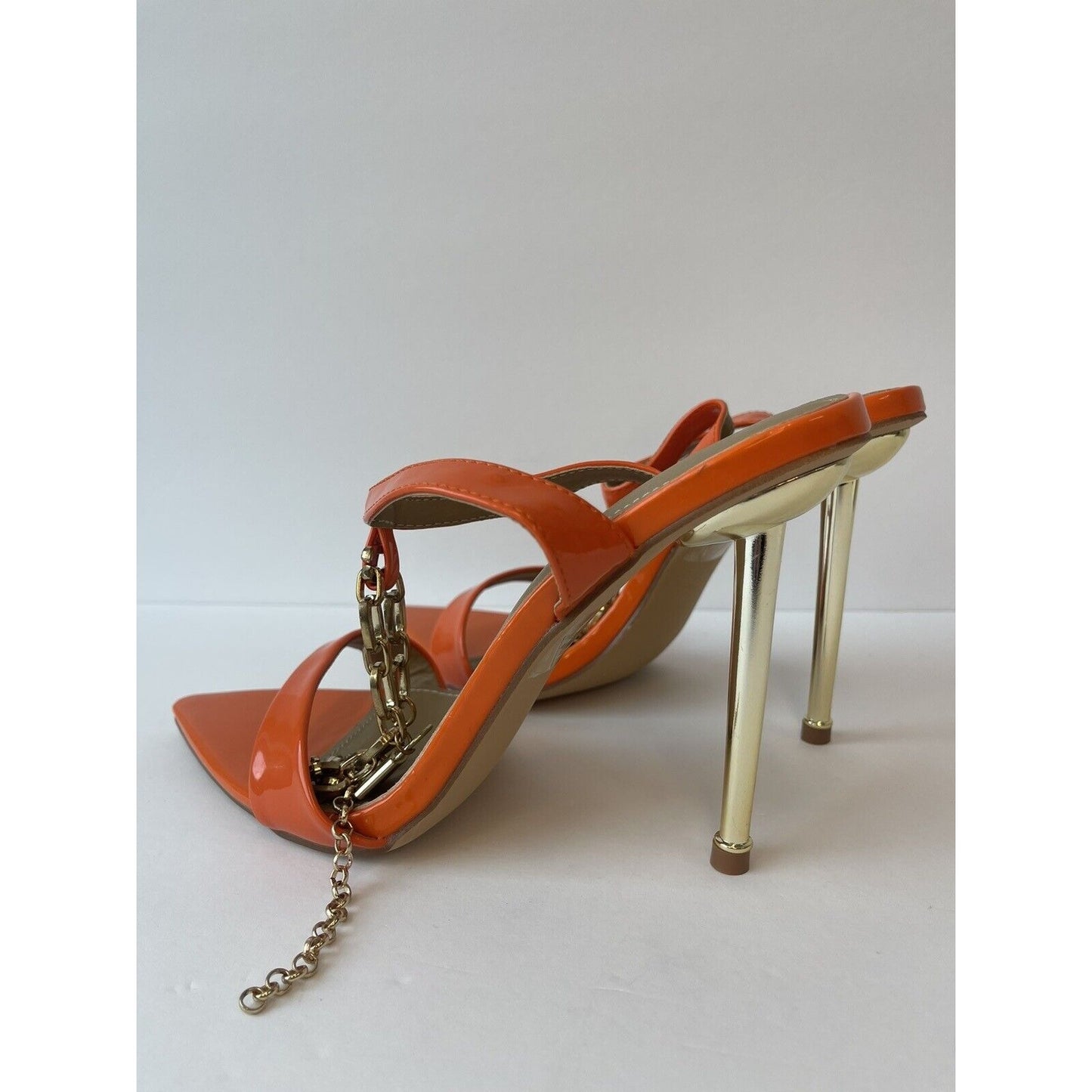 Orange & Gold Womens Sandals/ Size US 10