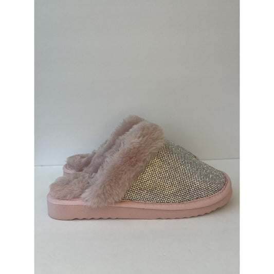 💎Pink & Diamond / Womens Fluffy Sleppers / Size Us 6