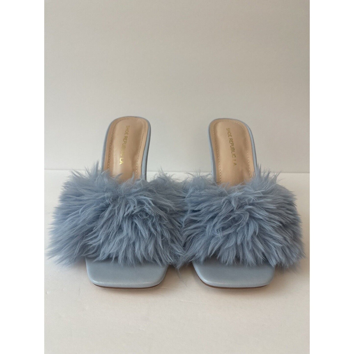 Fluffy Mules Sandals / Sky blue/ Us Size 7.5