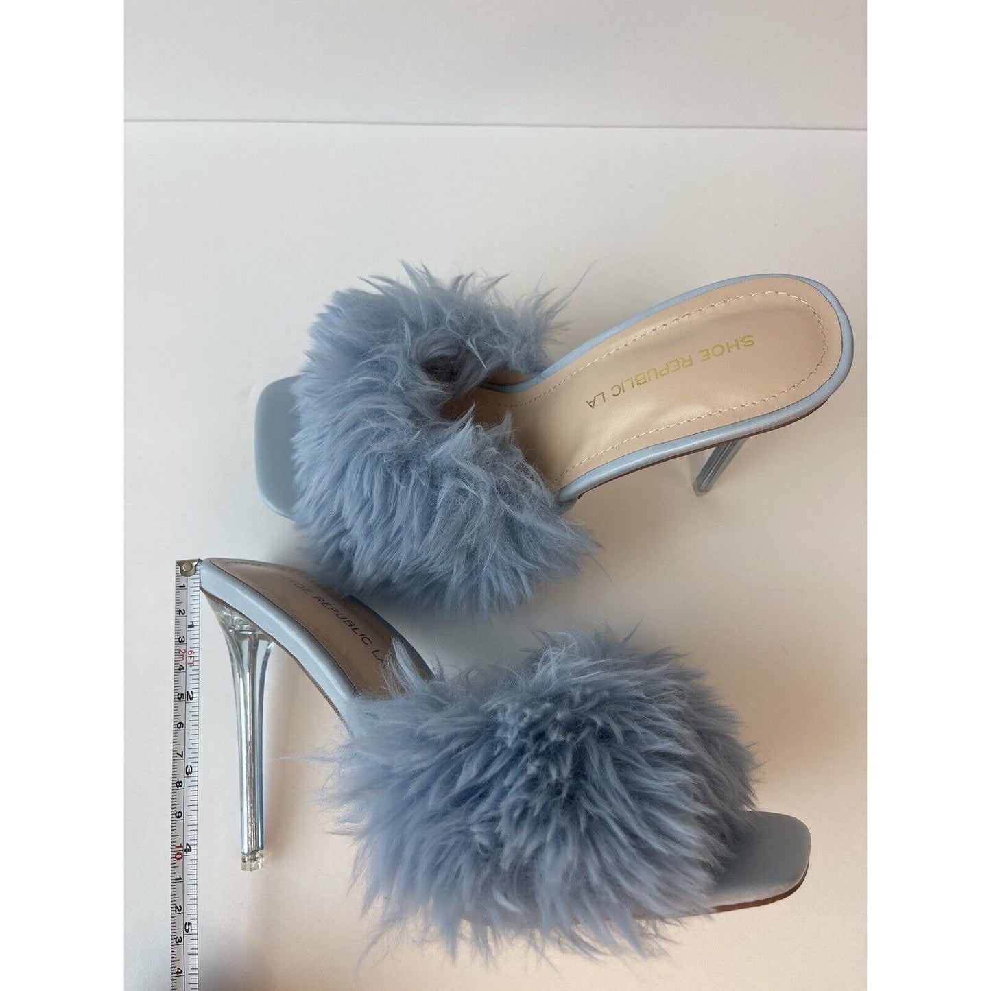 Fluffy Mules Sandals / Sky blue/ Us Size 7.5