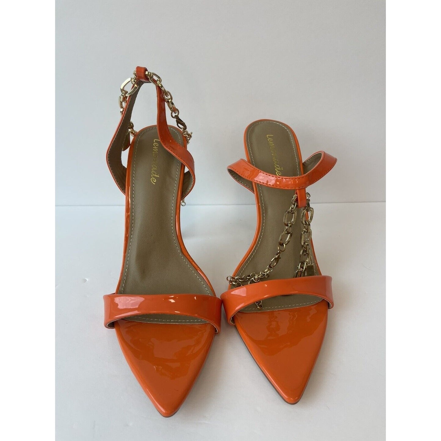 Orange & Gold Womens Sandals/ Size US 10