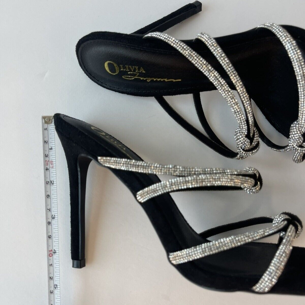 Black & Shiny diamonds /women sandals/ Size Us 8.5