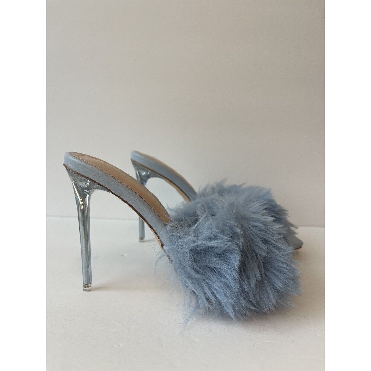 Fluffy Mules Sandals / Sky blue/ Us Size 7.5