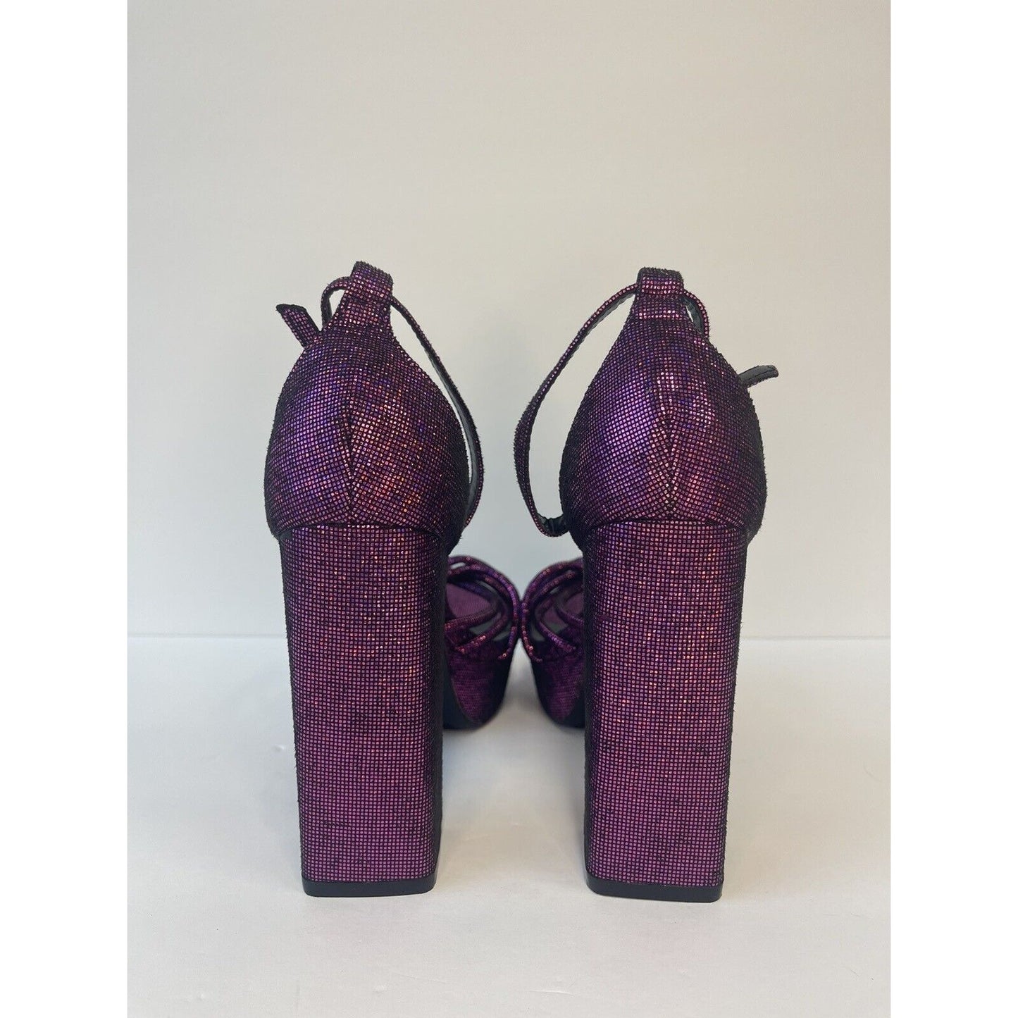 Purple Disco / High Heels Sandals / Size Us 8.5/ Reflective!