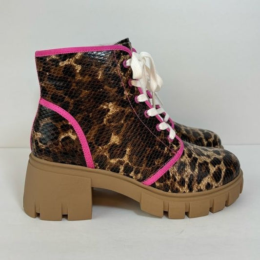 Animal print fashion boots