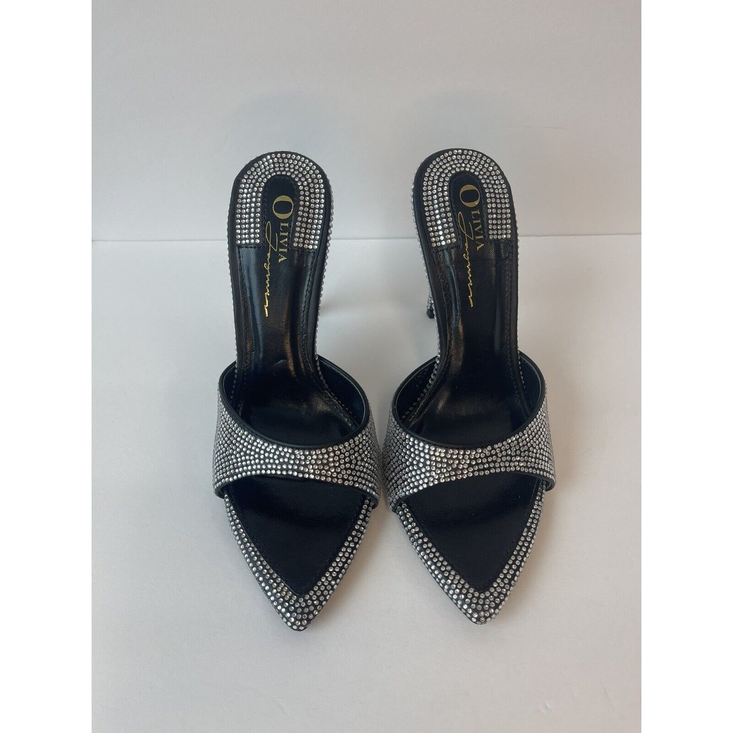 💎High Heels Stilettos Sandals/ Black & Diamonds / Us 5.5