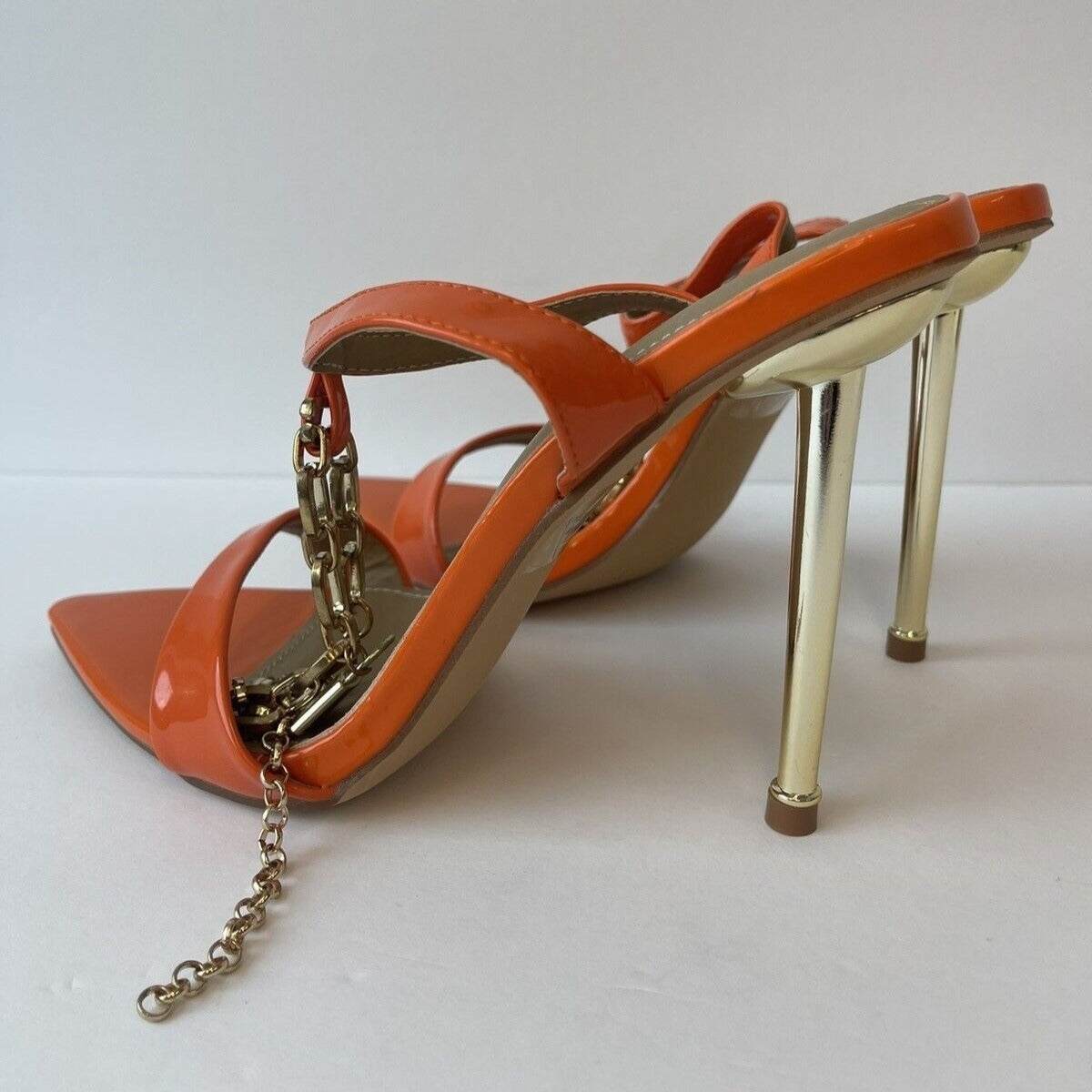 Orange & Gold Womens Sandals/ Size US 10