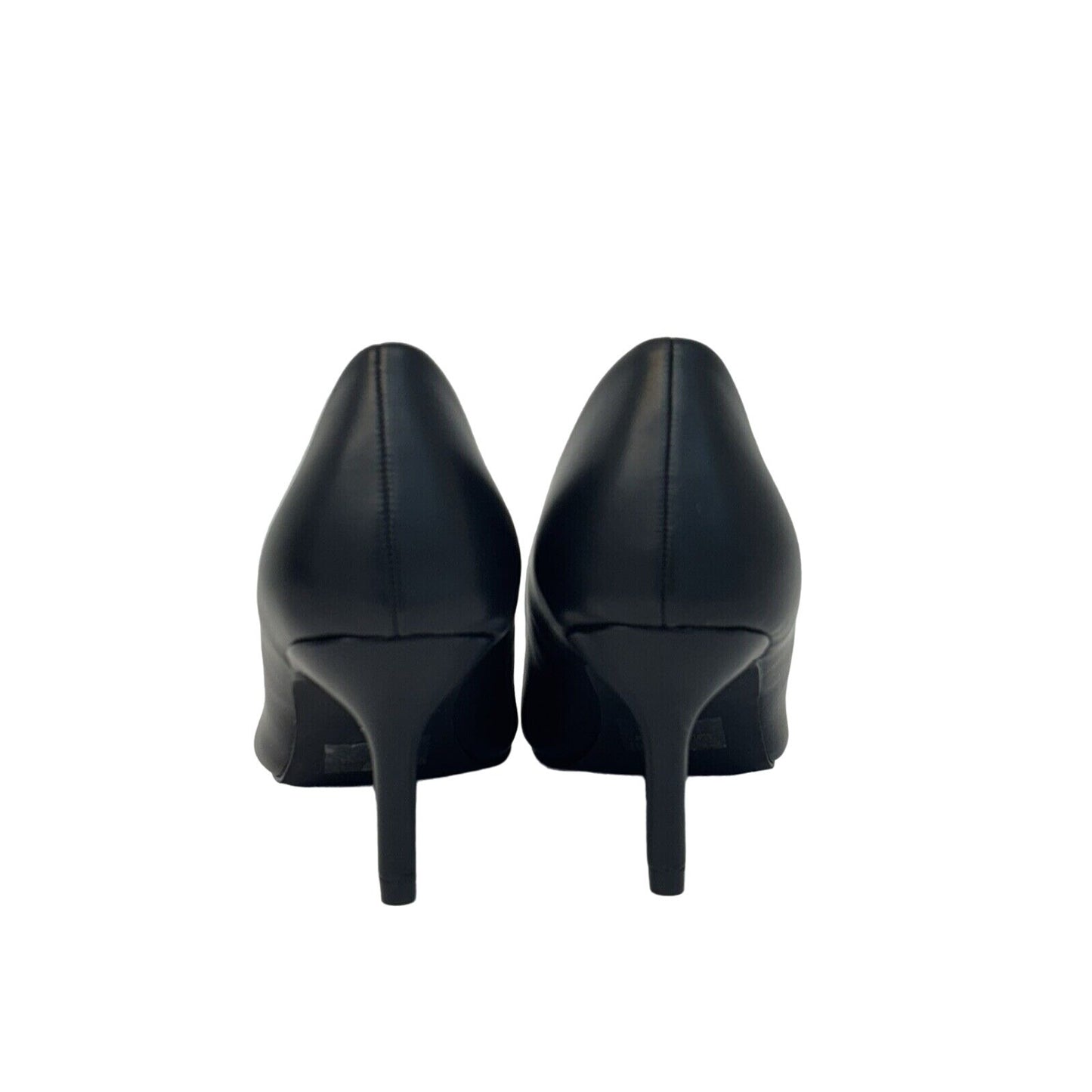 Chase + Chloe Black  Leather Pump Kitten Heels