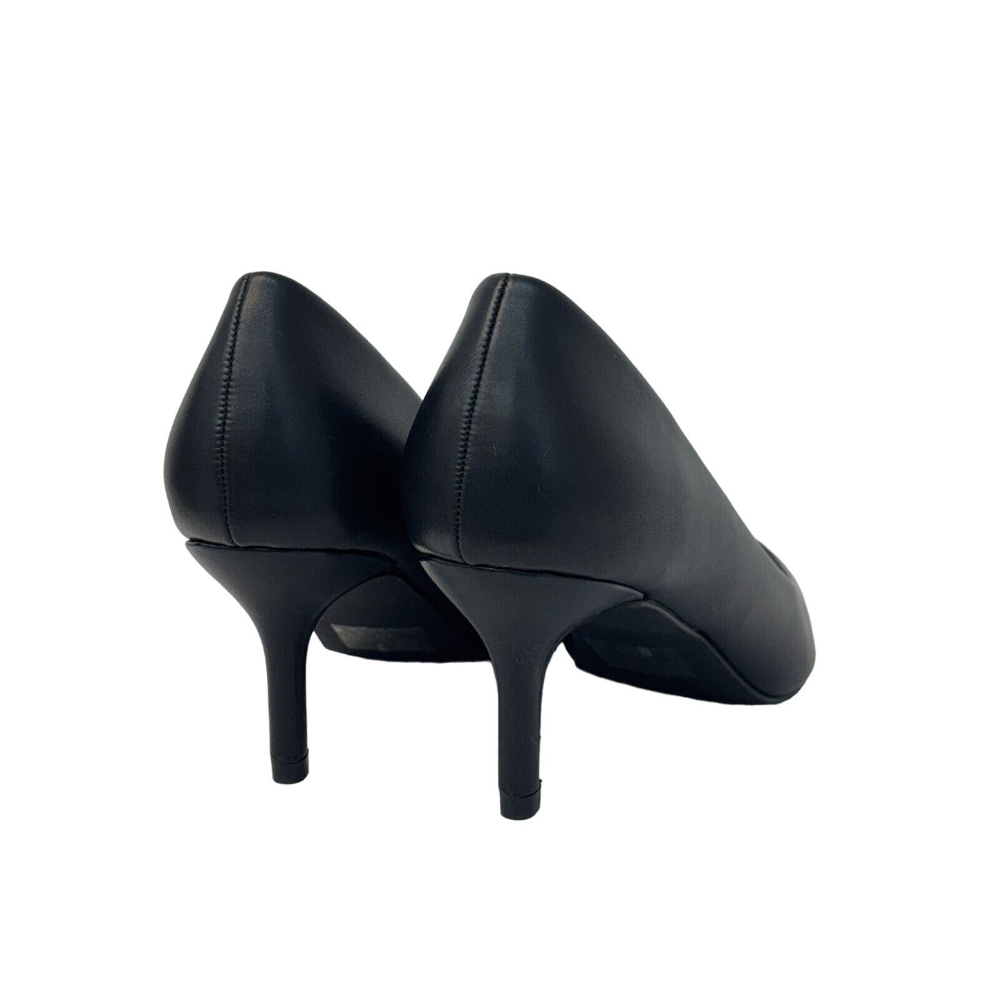 Chase + Chloe Black  Leather Pump Kitten Heels